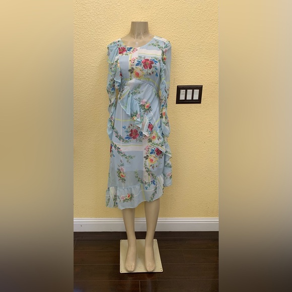 ASOS Dresses & Skirts - NWT ASOS Size 6 Spring Themed Floral Print Long Sleeve Midi Dress